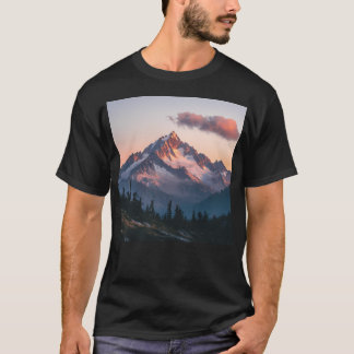 T-shirt Paysage Montagnard Montagnes Nature Art Mural Acti