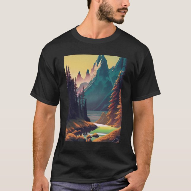 T-shirt Paysage Nature Eau (Devant)