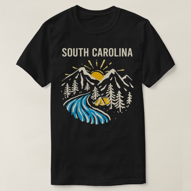 T-shirt Paysage naturel vintage Caroline du Sud (Design devant)