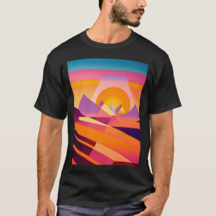 T-SHIRT PAYSAGE NEO GEO SUNSET