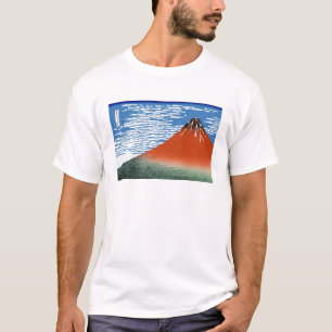 T-shirt Paysage oriental frais de vue de Hokusai Fuji de