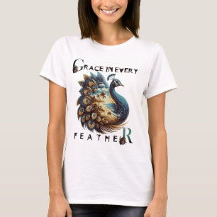 T-shirt Paysage tropical Peacock Art Imprimer