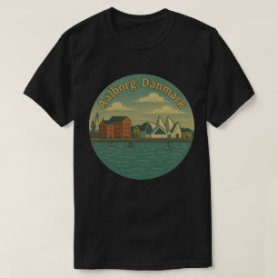 T-shirt Paysage urbain d'Aalborg Danemark
