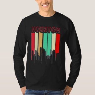 T-shirt Paysage urbain de Houston - Style Rétro
