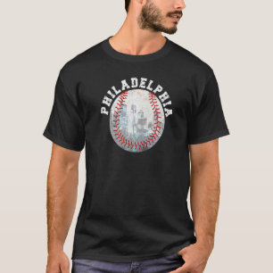 T-shirt Paysage urbain de Philly Baseball Skyline de Phila