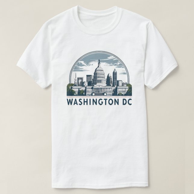 T-shirt Paysage urbain de Washington D.C. (Design devant)