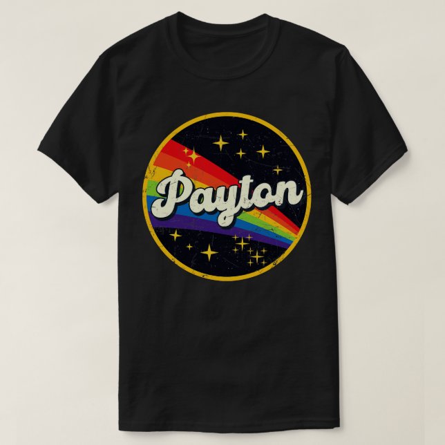T-shirt Payton Arc-en-ciel dans l'espace GrungeStyle Vinta (Design devant)