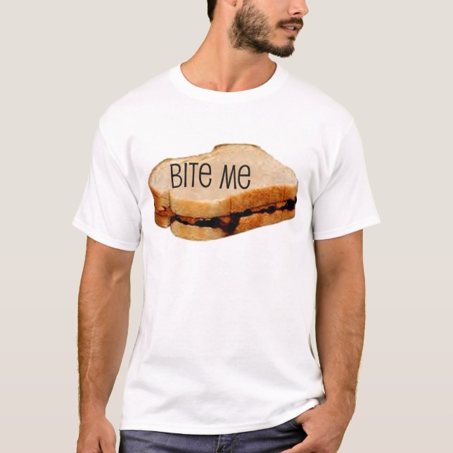 T-SHIRT PB&J "ME MORDENT" COPIE DE SANDWICH (Devant)
