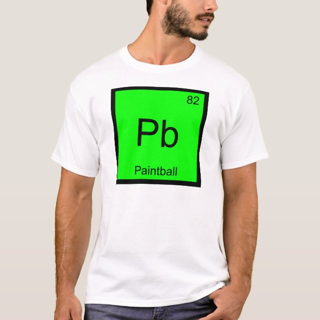 T-shirt Pb - Paintball Chimie Élément Symbole Sport Tee (Devant)