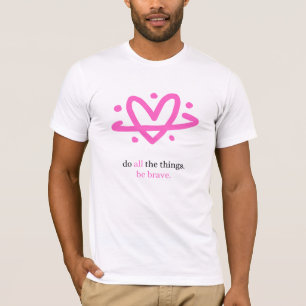 T-shirt PBB : Tee-shirt Fais Tout (Blanc/Rose)