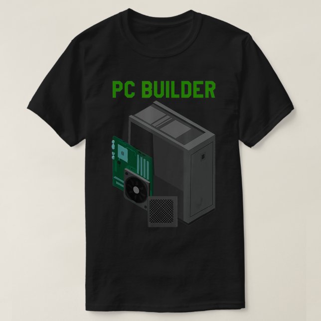 T-shirt PC Builder Informatique (Design devant)