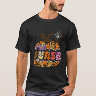 T-shirt PCU Infirmière Halloween Citrouille Leopard Ca pro