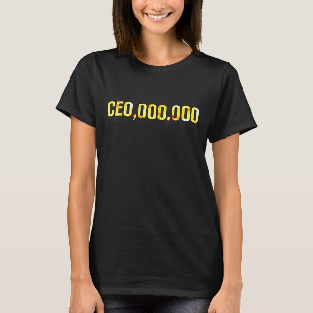 T-shirt PDG 000 000 ou PDG OOO futur millionnaire (Devant)