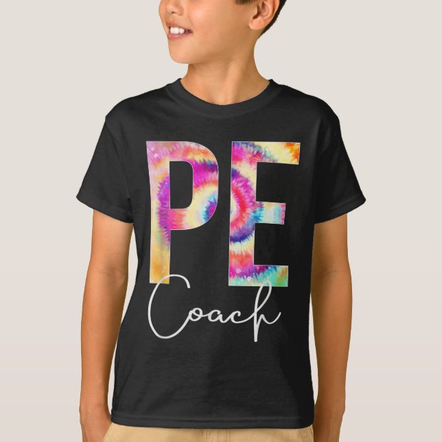 T-shirt Pe Coach Tie Dye Back To School Women Appreciation (Devant)