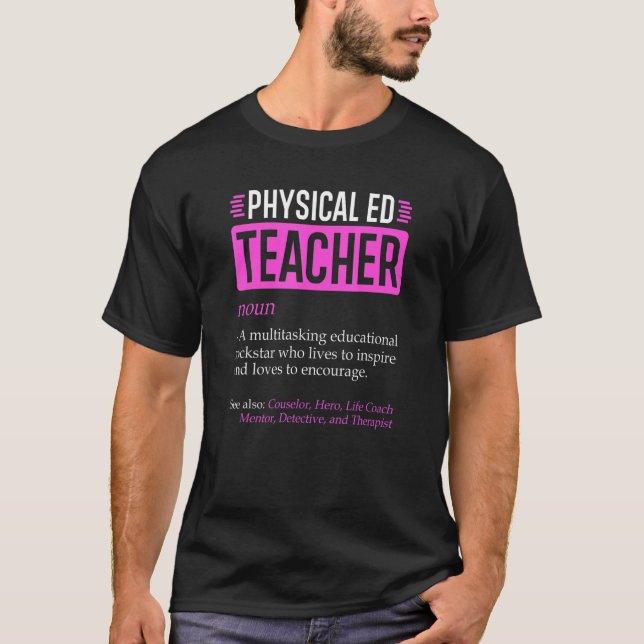 T-shirt Pe Definition Physical Education Teacher Pun (Devant)
