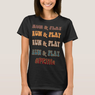 T-shirt PE Enseignant Vie Jouer Leopard Éducation physique