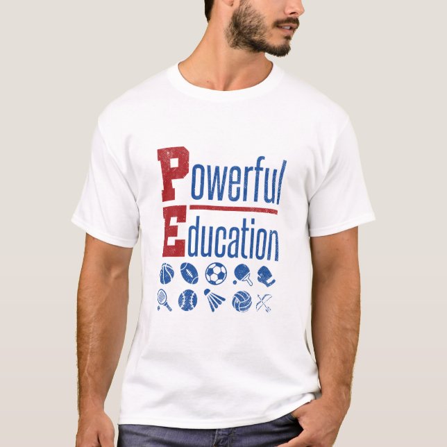 T-shirt PE Puissant Enseignant PE (Devant)