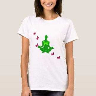 T-shirt Peace and Butterfly - Chemises de Yoga à longues f