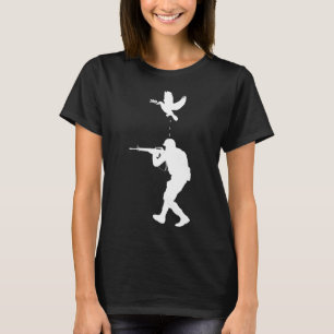 T-shirt Peace Dove vs Soldier Anti War Peace