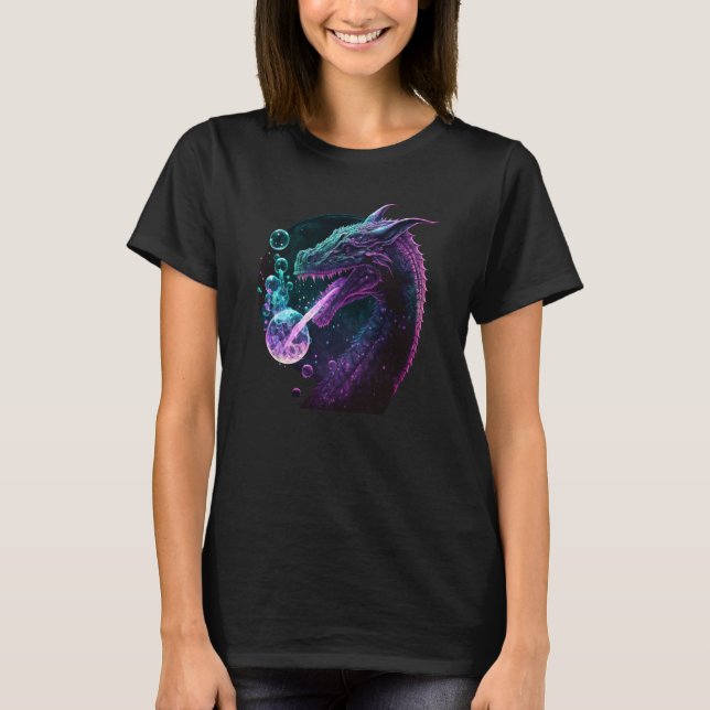 T-shirt Peace Dragon With Bubbles  3 (Devant)