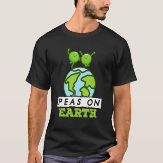 T-shirt Peace Happy Vegetable Pease  Or Veggie