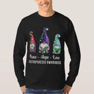 T-shirt Peace Hope Love Gnomes Gastroparesis Awareness
