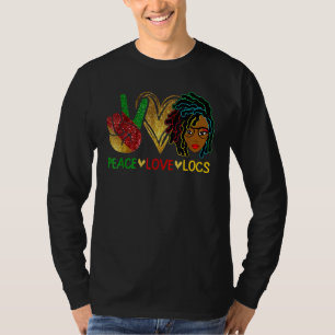 T-shirt Peace Loc'd Hair Black Women Melanin Afro BH