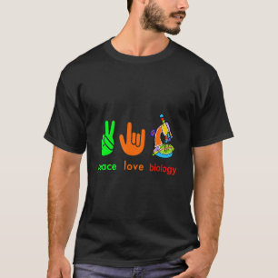 T-shirt Peace Loology Microscope Peintre Science Tea