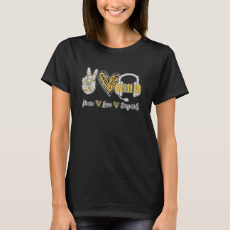 T-shirt Peace Love 911 Dispatcher Cute Dispatcher