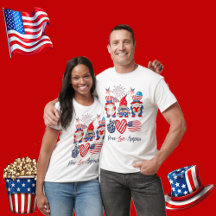 Peace Love America Independence Gnomes patriotique