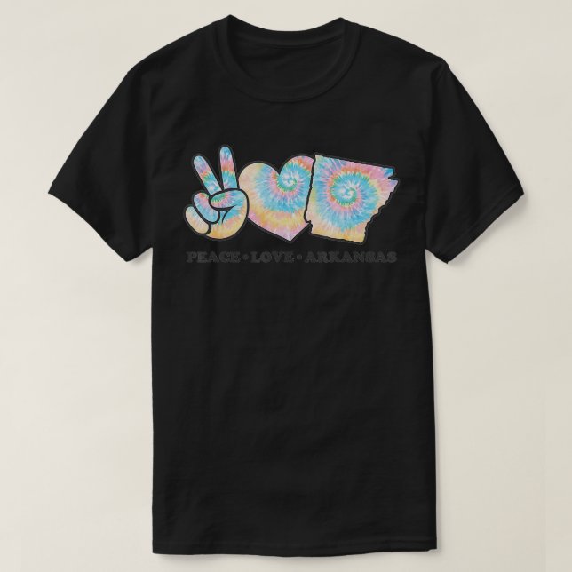T-shirt Peace Love Arkansas  (Design devant)