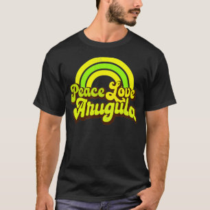 T-shirt PEACE LOVE ARUGULA Retro Rainbow Hippie Arugula 
