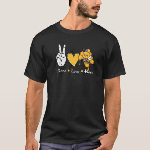 T-shirt Peace Love Bees Apparel
