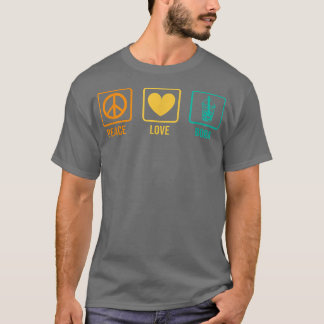 T-shirt Peace Love Boba Graphic Tea Lover Bubb