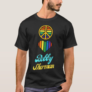 T-shirt Peace Love Bobby Sherman 60 s 70 s Groovy Greeting