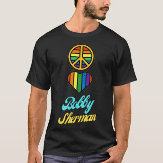 T-shirt Peace Love Bobby Sherman 60 s 70 s Groovy Greeting