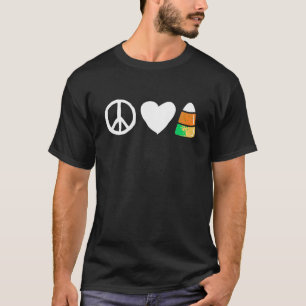 T-shirt Peace Love Candy Corn Funny Halloween T Shirt