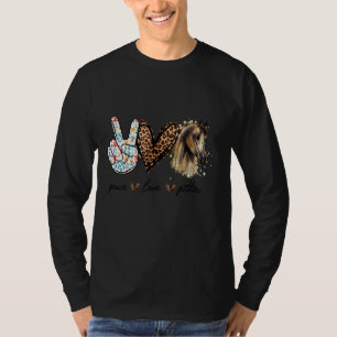 T-shirt Peace Love Chevaux Drôle Pour Les Filles Ados Hors