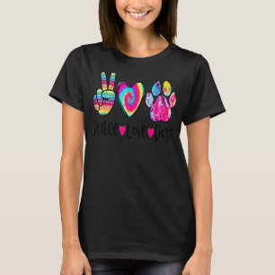 T-shirt Peace Love Chiens Chien Maman Chien Papa