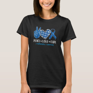 T-shirt Peace Love Cure Leopard Hashimoto's Disease Award