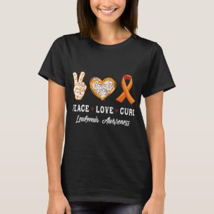 T-shirt Peace Love cure Leukemia sensibilisation hommes fe