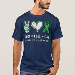 T-shirt Peace Love cure Sensibilisation aux traumatismes c