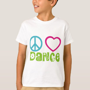 T-shirt Peace Love Dance