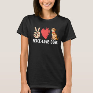 T-shirt Peace Love Dogs Propriétaire d'animal de compagnie