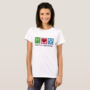 T-shirt Peace Love Epidemiology - Cool Epidemiologist