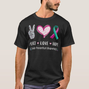 T-shirt Peace Love espère la sensibilisation à la préventi