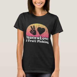T-shirt Peace Love et cueillette de fruits