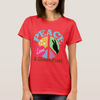 T-shirt Peace Love et Gluten Libre