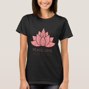 T-shirt Peace Love Et Yoga Yoga Asana Namaste Yoga Life B