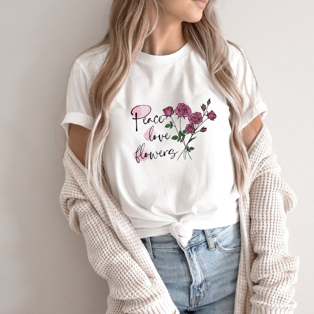 T-shirt  Peace Love Flowers (Creator Uploaded)